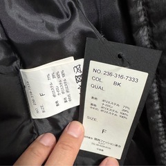 新品タグ付き☆ABITOKYO RUMOR 中綿シャイニータフタジャケット　黒の画像