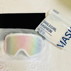 新品　スキーゴーグル スノボ ゴーグル メガネ対応 マスク付き メンズ レディースの画像