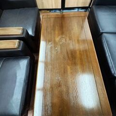 応接セット　PUレザー　4点セット　3人掛け：W178㎝　座面高さ：36㎝　の画像