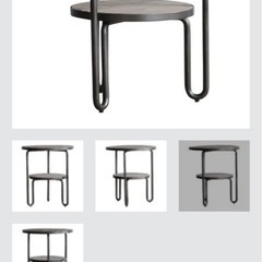 ダブル サイドテーブル  定価4.6万の画像