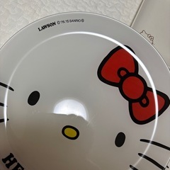お話中【差し上げます】キティちゃん　お皿の画像