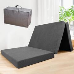 マットレス❣️三つ折り 10㎝厚 高反発 硬め220N 密度36...