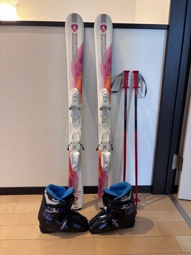 キッズスキー3点セット（スキー板・ブーツ・ストック） スキー3点セット キッズ スキー板120cm ブーツ21cm ストック100cm