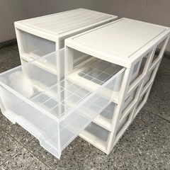 【無償】３段衣装ケース２個ワンセット【18日まで】の画像