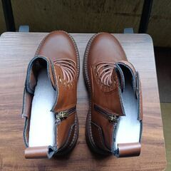 新品 22.5cm レディース ブーツ ブラウン 厚底 シューズ ショートブーツ 識別番号:【B228-Z】の画像