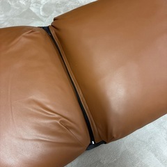 美品　レザー調1人がけソファーの画像
