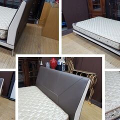 L14　美品　フレーム新品　フランスベッド　セミダブルベッドの画像