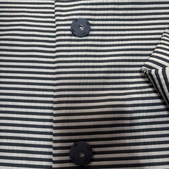 美品❣️ L'EQUIPE ボーダー ハーフ コート　Mの画像