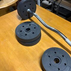 EZバー ＆ プレートセット 合計15kg バーベル トレーニング用の画像