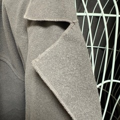 ブラウン　ロングコートの画像