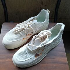 新品 26cm メンズ スニーカー ホワイト 厚底 シューズ 普...