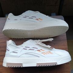 新品 26cm メンズ スニーカー ホワイト 厚底 シューズ 普段着 識別番号:【N587-S】の画像