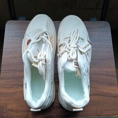 新品 26cm メンズ スニーカー ホワイト 厚底 シューズ 普段着 識別番号:【N587-S】の画像