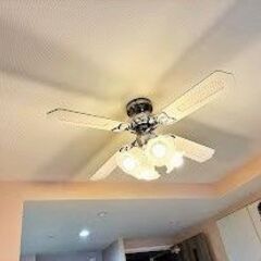 シーリングファン　LED電球付きの画像