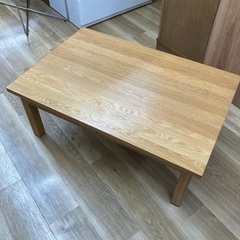 【軽トラ90分貸し出しサービス】無印良品　ローテーブル　引き出し付　オーク材の画像
