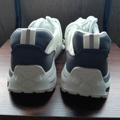 新品 25.5cm メンズ スニーカー ホワイト 厚底 シューズ 普段着 識別番号:【N589-S】の画像