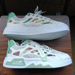 新品 24.5cm レディース スニーカー ホワイト 厚底 シューズ 識別番号:【N590-S】の画像