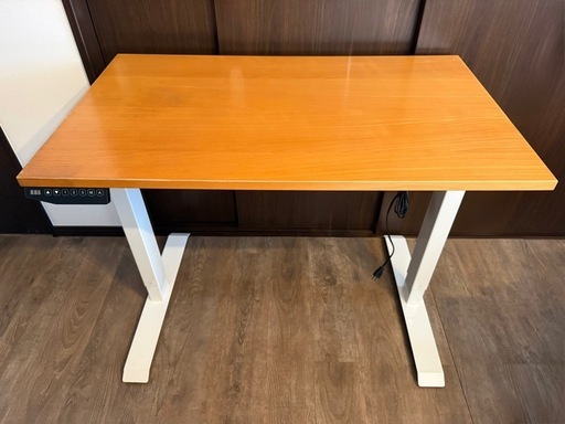 サンワダイレクト 昇降デスク 電動 スタンディングデスク PC x 無印の天板 サンワダイレクト 昇降デスク 電動 人気 スタンディングデスク PC x