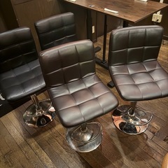 黒カウンターチェア4脚セット
