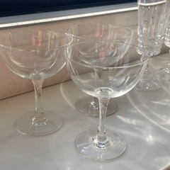 ガラス製　☆☆　シャンパングラス　3コセット　☆☆の画像