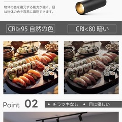 SPAHER ライティングレール用スポットライト LED ダクトレール 照明 100W相当 植物育成ライト 取付け簡単 角度調節可能 電球不要 照明器具 明るい おしゃれ 玄関 リビング キッチン インテリア 10W 1200LM ブラック（昼白色 6個セット）の画像