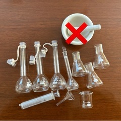 フラスコ　ビーカー　乳鉢　ガラスロート　まとめの画像