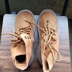 新品 23.5cm レディース ブーツ ブラウン 厚底 シューズ 識別番号:【B010-S】の画像