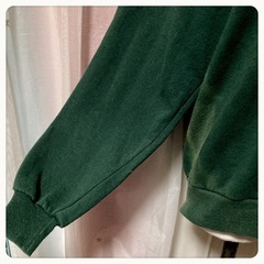 USA製Χmasリース トレーナー深緑 夢可愛いオーバーサイズLサイズOK訳ありの画像