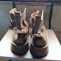 新品 23.5cm レディース ブーツ ブラウン 厚底 シューズ 識別番号:【B013-S】の画像