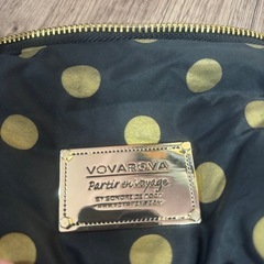 VOVAROVA ボバロバ　ボストンバッグ　ドット　ゴールド　ブラックの画像