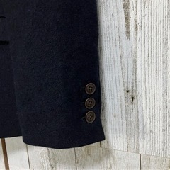 ☆VITAL ヴィタル☆テーラードジャケット 起毛 厚手 ネイビー メンズ [46] M ウール混 スリットの画像