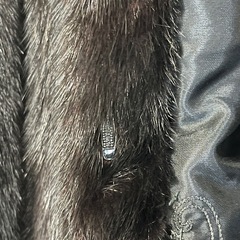 ミンク 毛皮 毛皮コート アウター ブラックの画像