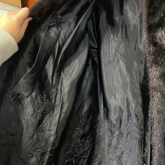ミンク 毛皮 毛皮コート アウター ブラックの画像