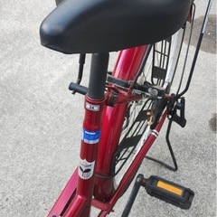 parsle 24インチ自転車 ママチャリ　レッドの画像