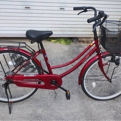 parsle 24インチ自転車 ママチャリ　レッドの画像