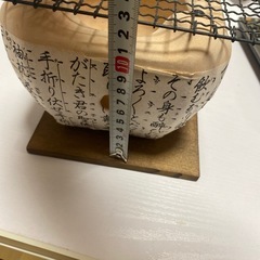 陶器製 七輪 ベージュ 網付きの画像