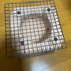 陶器製 七輪 ベージュ 網付きの画像