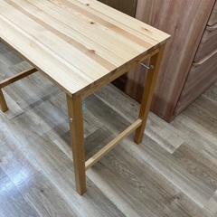 【軽トラック90分無料貸し出しサービス】無印良品　パイン材テーブル　折りたたみ式の画像