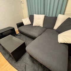 【ソファー】3名掛けL字の画像