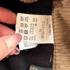 LLカーキコーデュロイタイトの画像