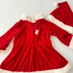 子供用サンタクロースワンピースの画像