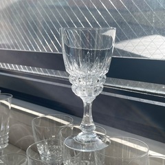 フランス　アンティーク　☆☆　クリスタル　ワイングラス　6コセット　＋　おまけ☆☆　の画像