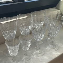 フランス　アンティーク　☆☆　クリスタル　ワイングラス　6コセット　＋　おまけ☆☆　の画像
