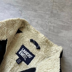 00s LANDS'END ナイロン ウォームアップジャケット ブラックの画像