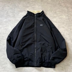 00s LANDS'END ナイロン ウォームアップジャケット ブラックの画像