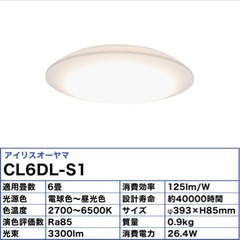 アイリスオオヤマ LEDシーリングライト 新品同様の画像