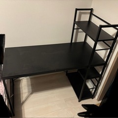 サンワダイレクト収納ラック付きパソコンデスクの画像