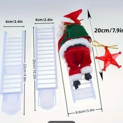 動くサンタさん　クリスマスデコレーション　はしごの画像