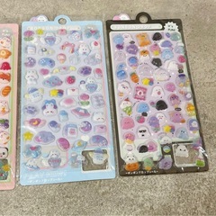 立体　ぷくぷくボンボンドロップ風シール4枚シールの画像