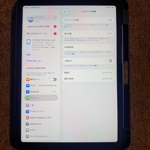 【極美品】iPad Air M3 Wi-Fi 256GB ブルー
